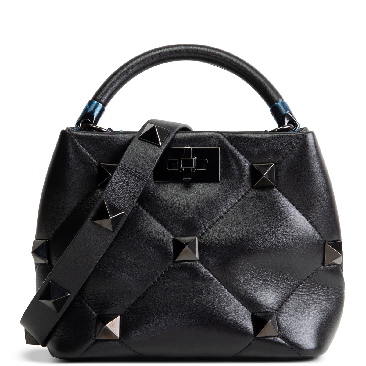 VALENTINO Roman Stud Top Handle - Black