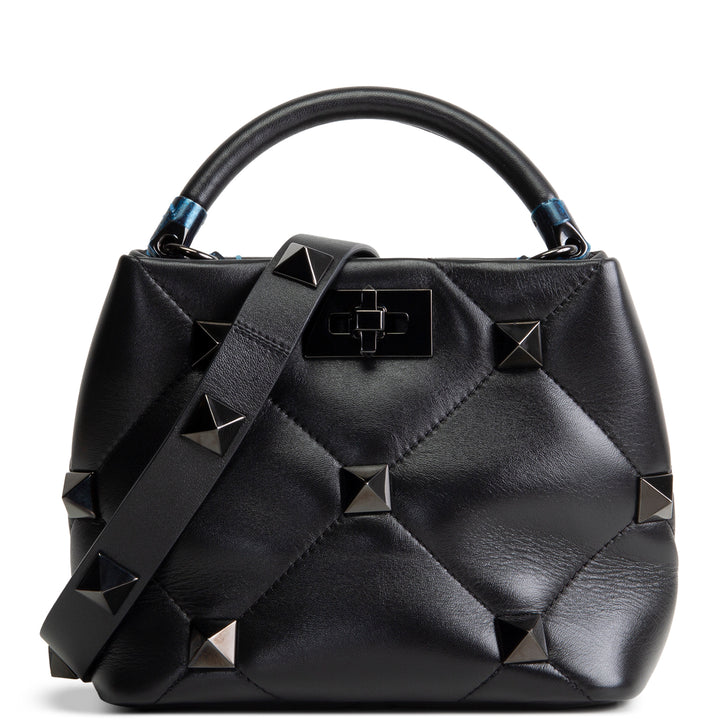 VALENTINO Roman Stud Top Handle - Black