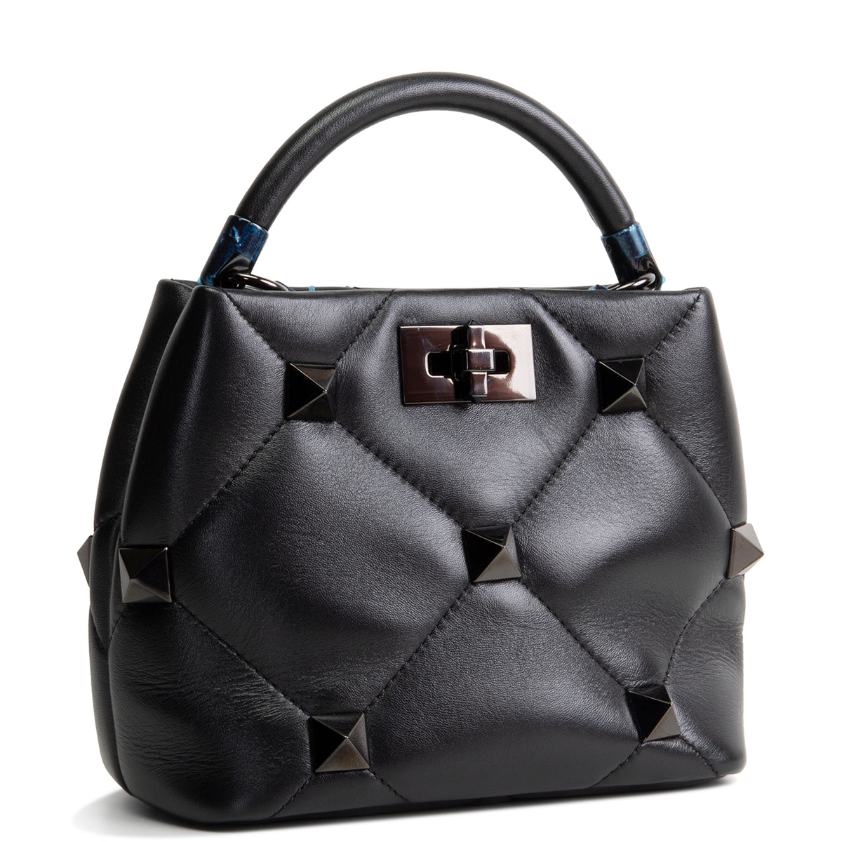 VALENTINO Roman Stud Top Handle - Black