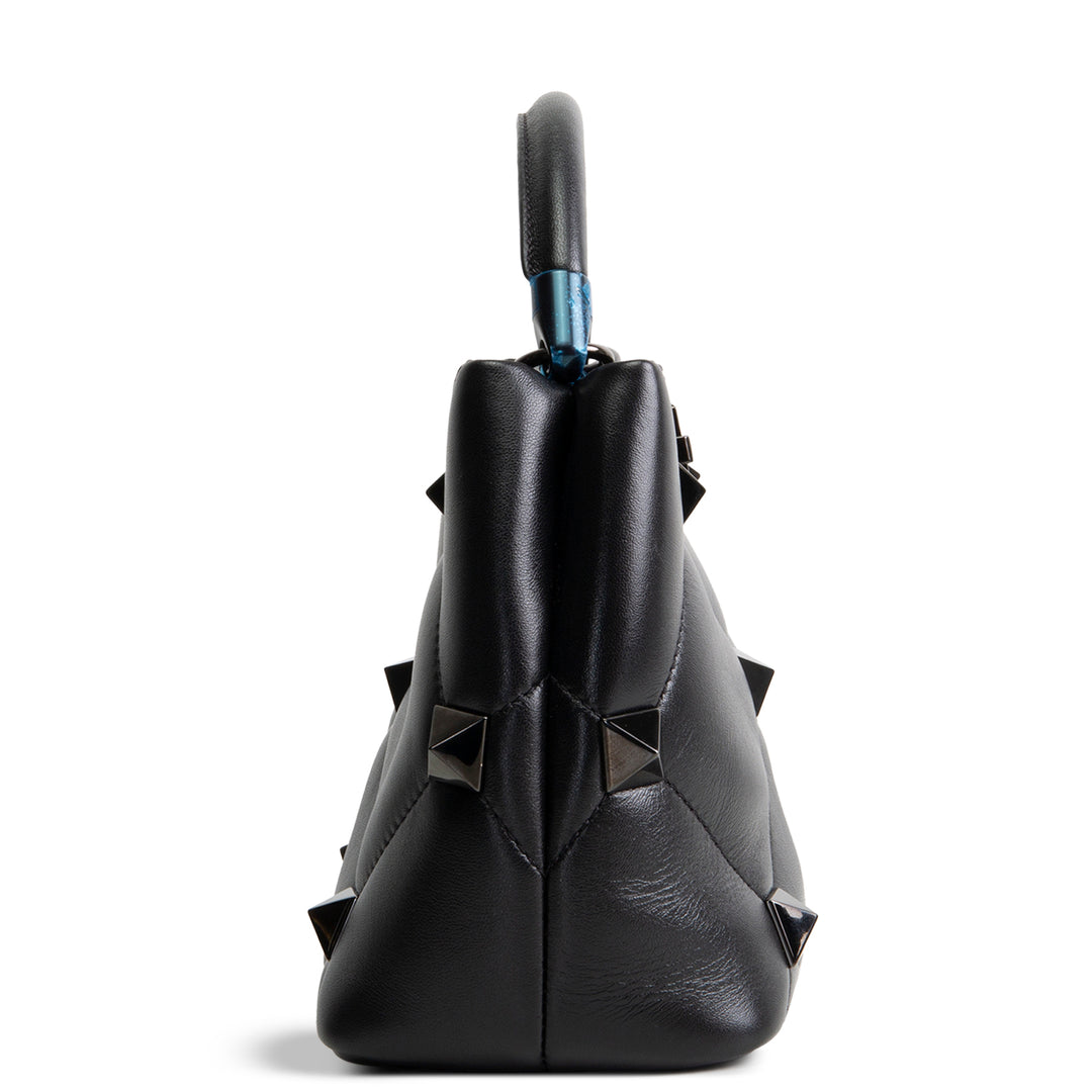 VALENTINO Roman Stud Top Handle - Black