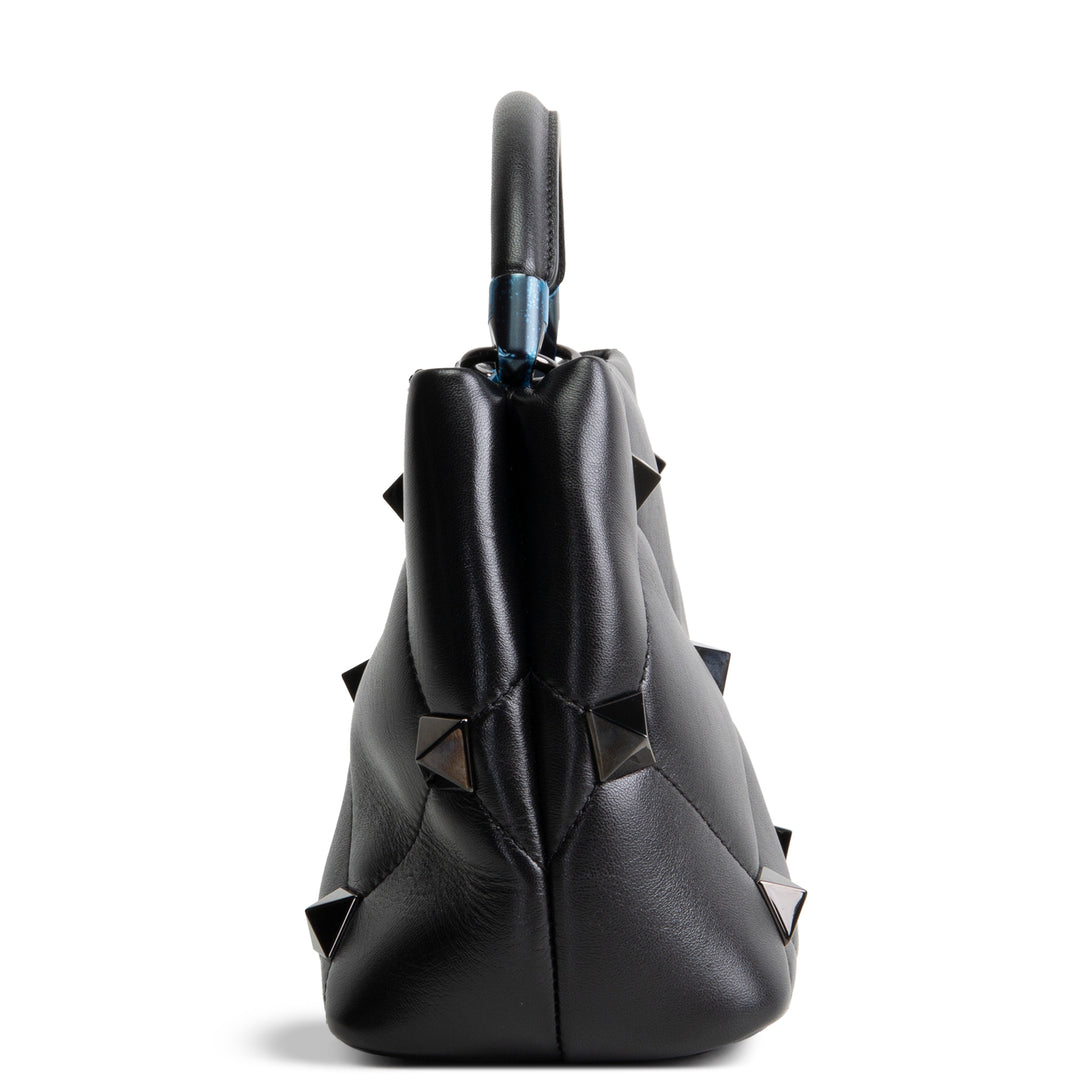 VALENTINO Roman Stud Top Handle - Black