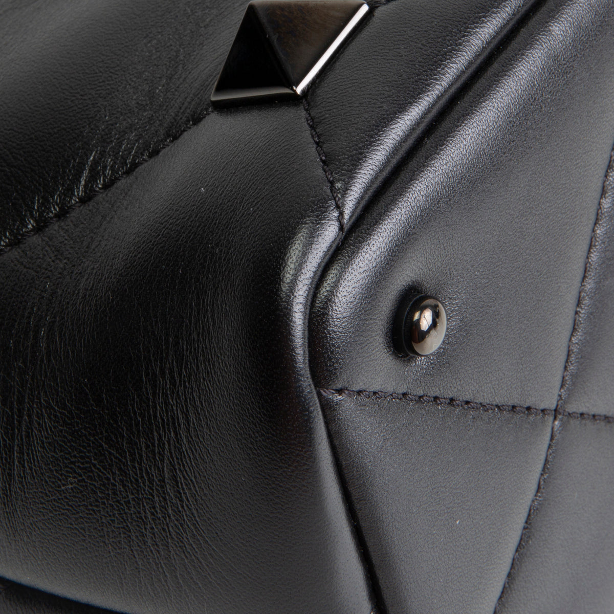 VALENTINO Roman Stud Top Handle - Black