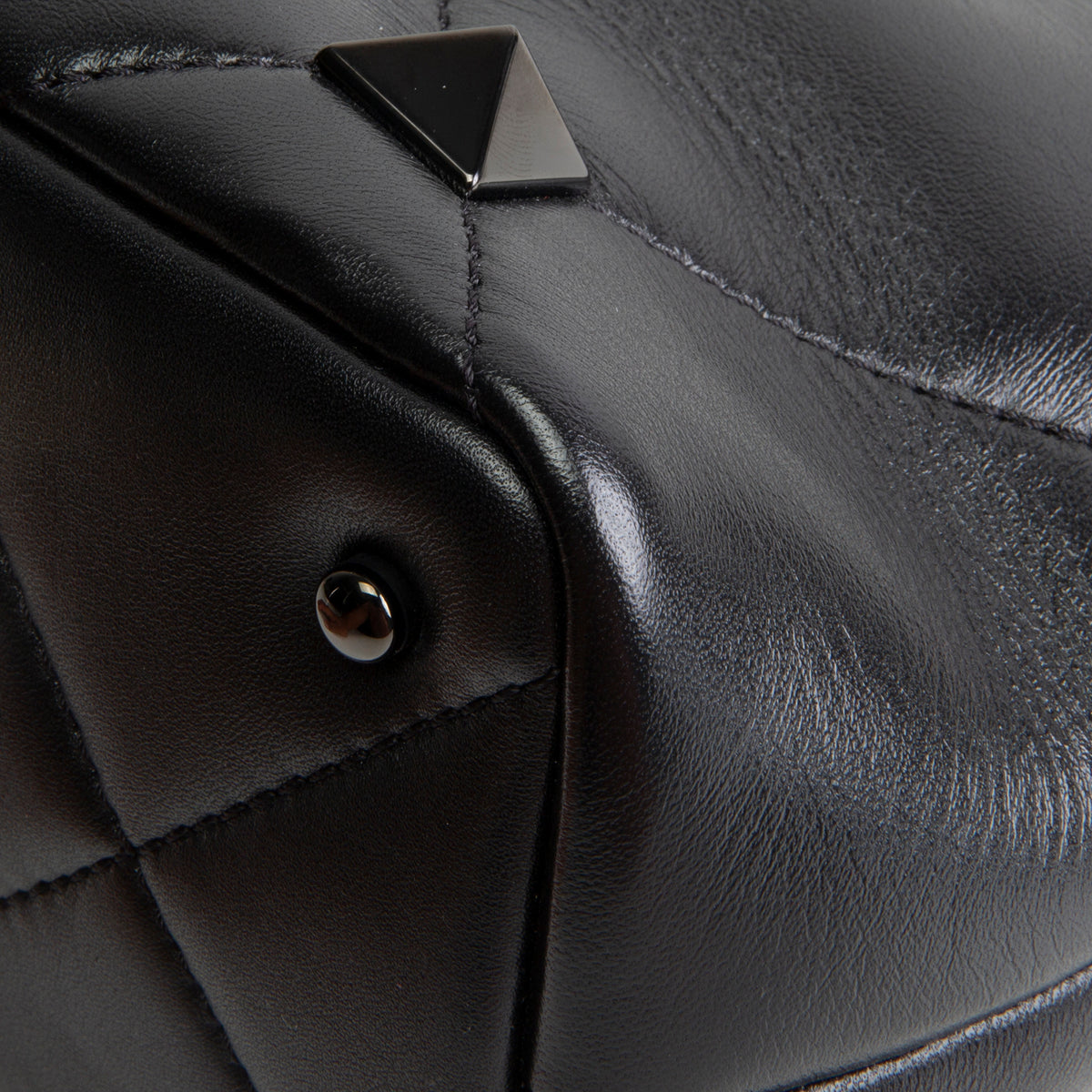 VALENTINO Roman Stud Top Handle - Black