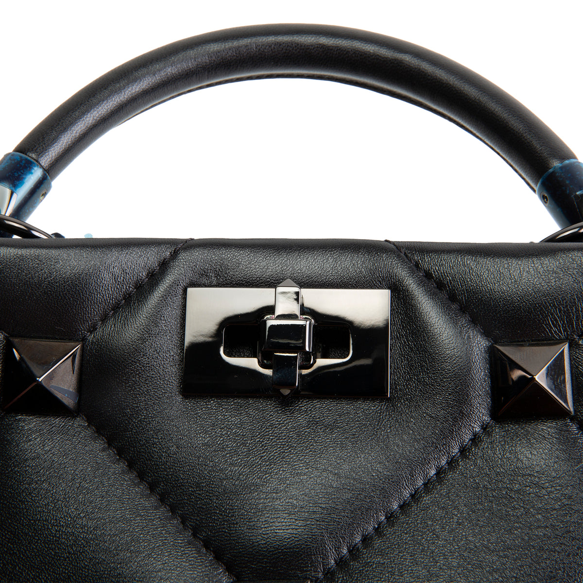 VALENTINO Roman Stud Top Handle - Black
