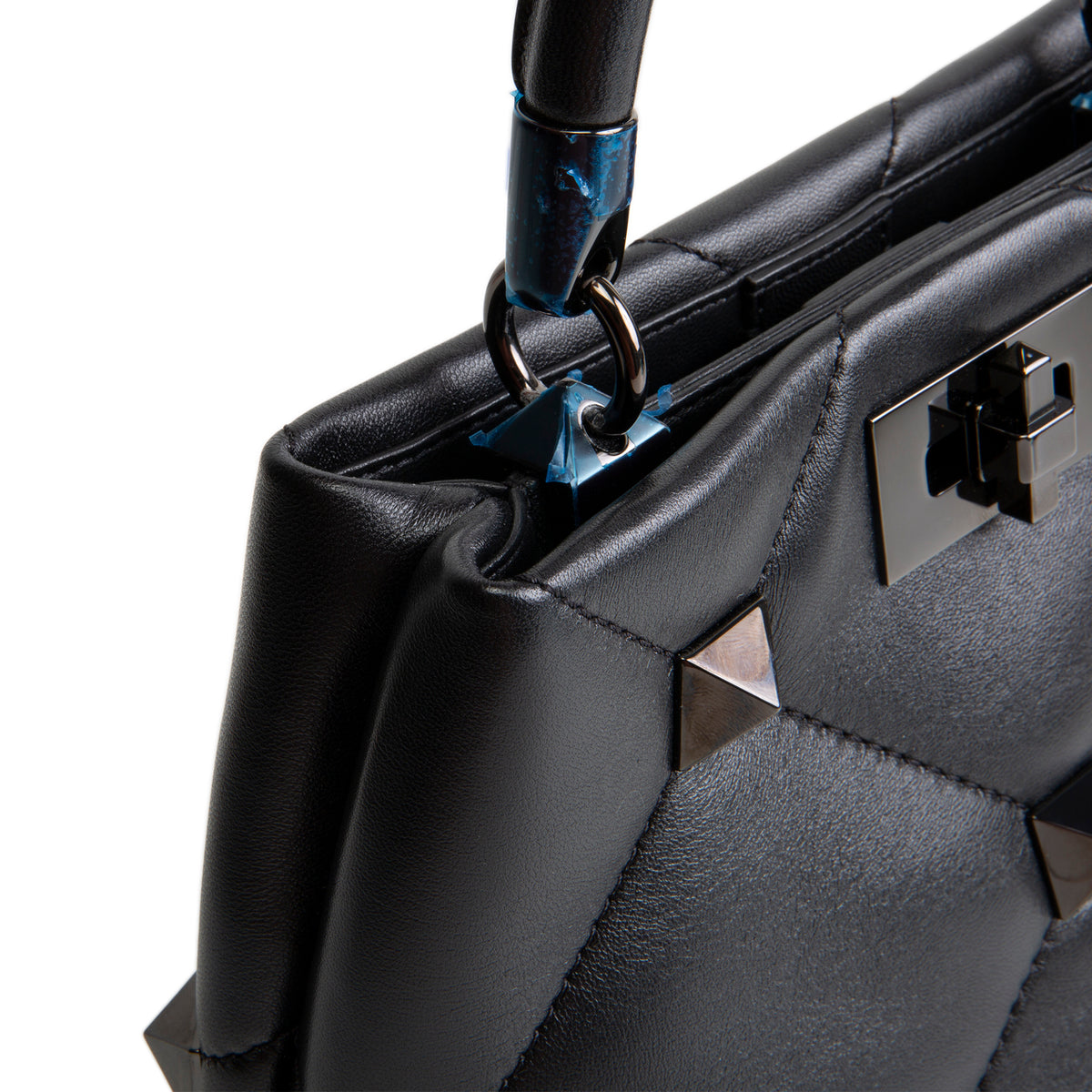 VALENTINO Roman Stud Top Handle - Black