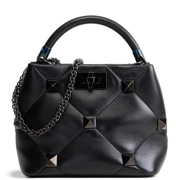 VALENTINO Roman Stud Top Handle - Black