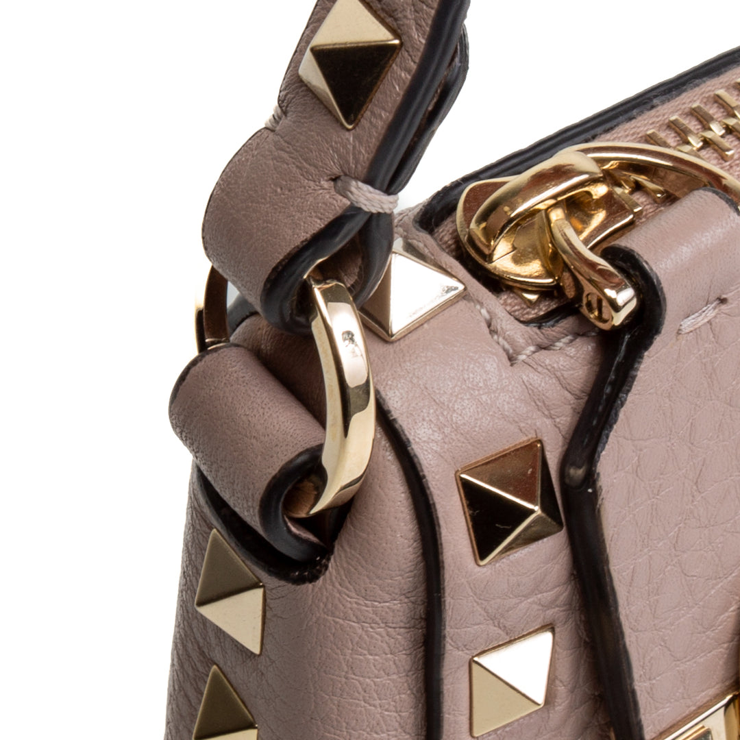 VALENTINO Small Rockstud Shoulder Bag - Poudre