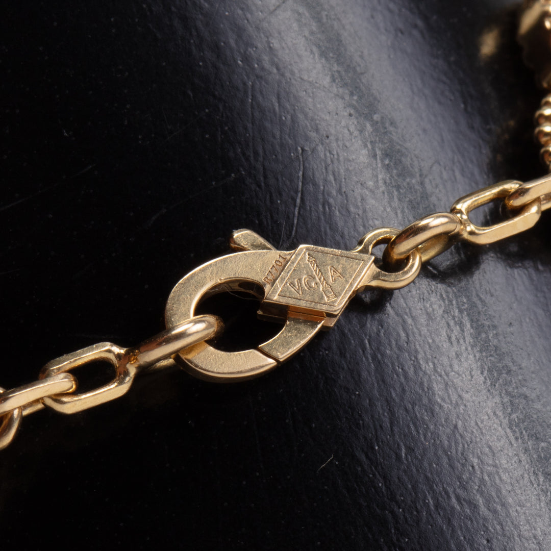 Van Cleef & Arpels Vintage Alhambra 5 Motif Diamond Bracelet