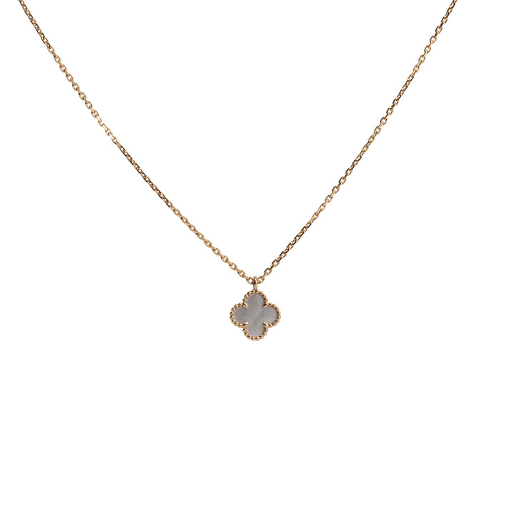 VAN CLEEF & ARPELS Mother of Pearl Sweet Alhambra Necklace