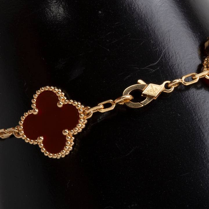 VAN CLEEF & ARPELS 5 Motif Alhambra Carnelian
