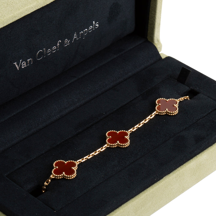 VAN CLEEF & ARPELS 5 Motif Alhambra Carnelian