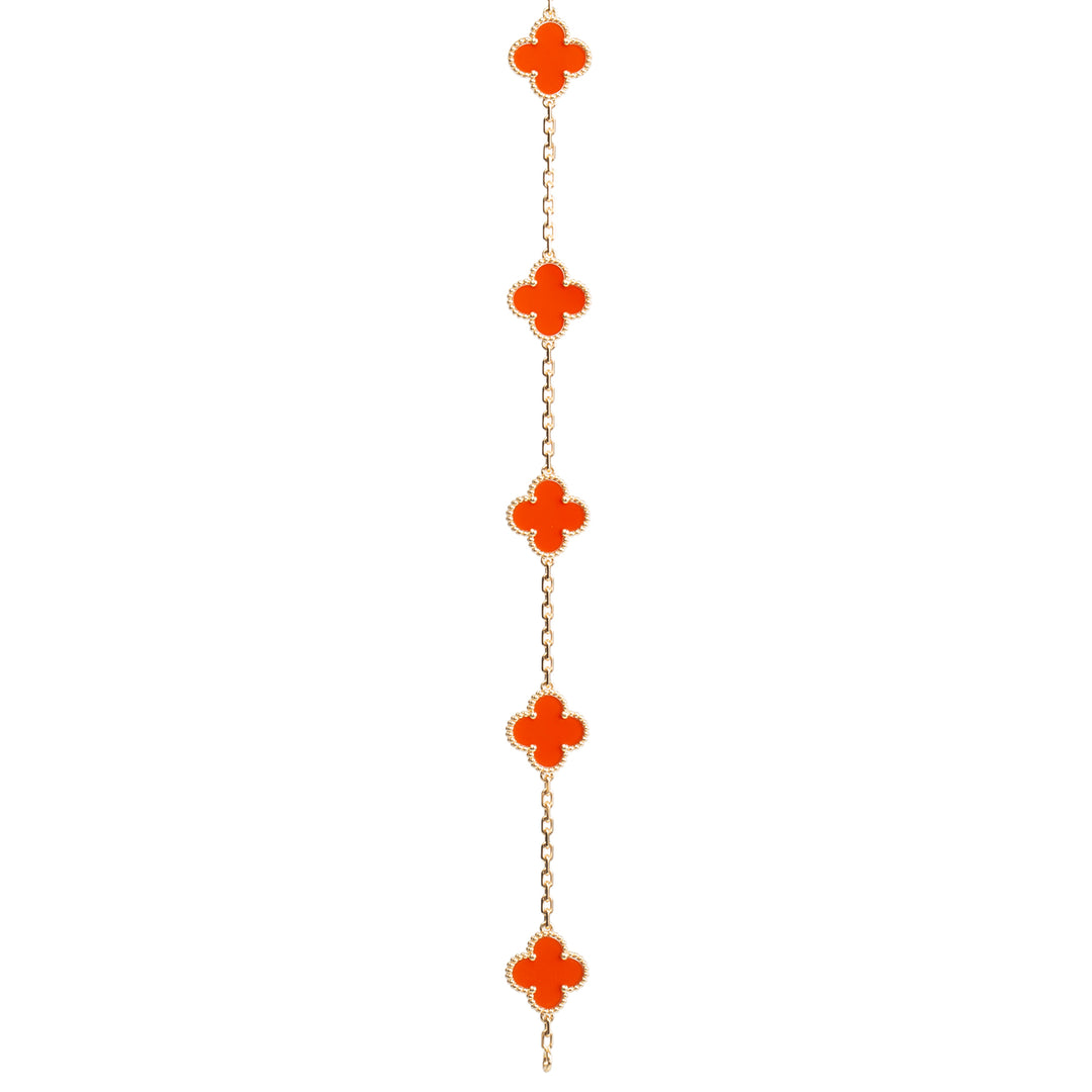 VAN CLEEF & ARPELS 5 Motif Alhambra Carnelian