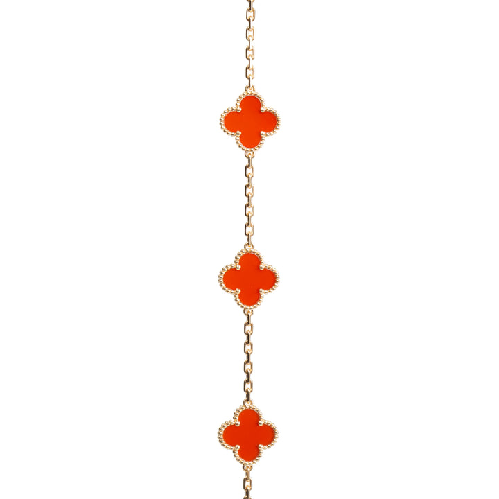 VAN CLEEF & ARPELS 5 Motif Alhambra Carnelian