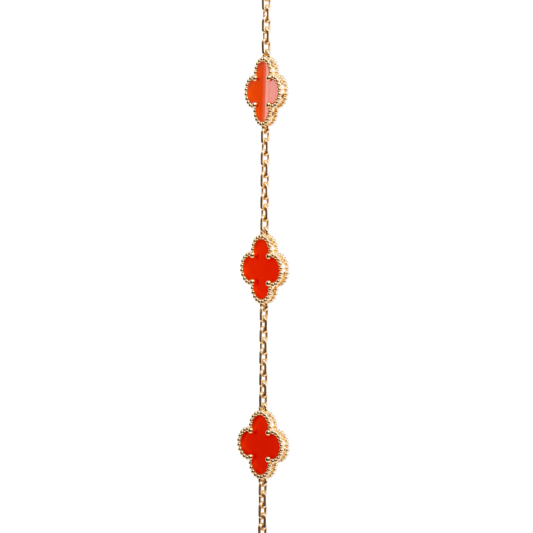 VAN CLEEF & ARPELS 5 Motif Alhambra Carnelian