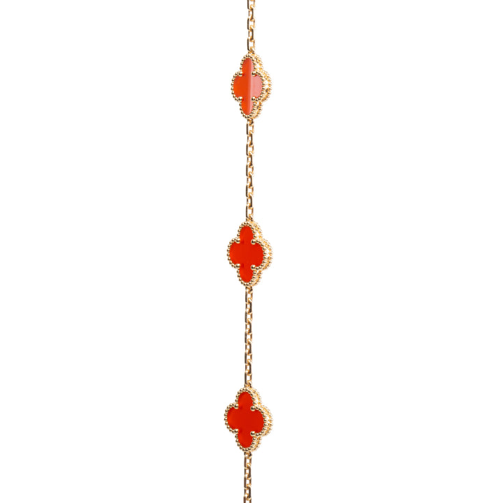 VAN CLEEF & ARPELS 5 Motif Alhambra Carnelian