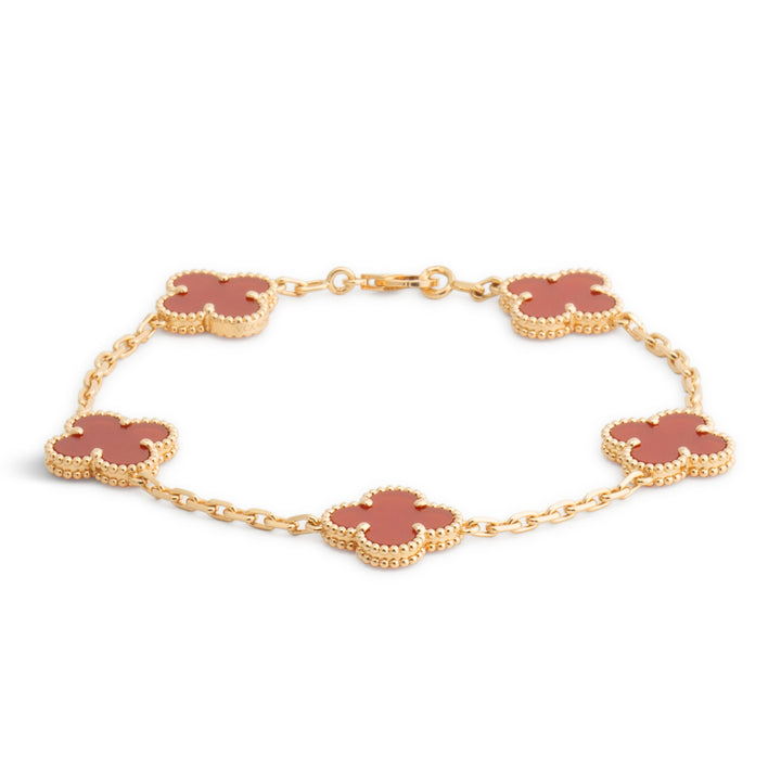VAN CLEEF & ARPELS 5 Motif Alhambra Carnelian