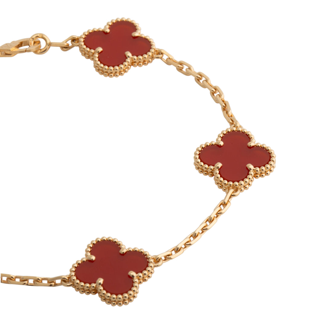 VAN CLEEF & ARPELS 5 Motif Alhambra Carnelian