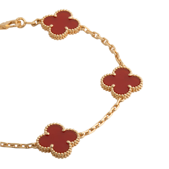 VAN CLEEF & ARPELS 5 Motif Alhambra Carnelian