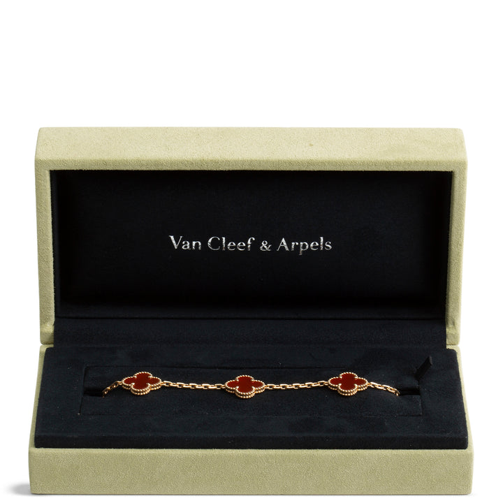 VAN CLEEF & ARPELS 5 Motif Alhambra Carnelian