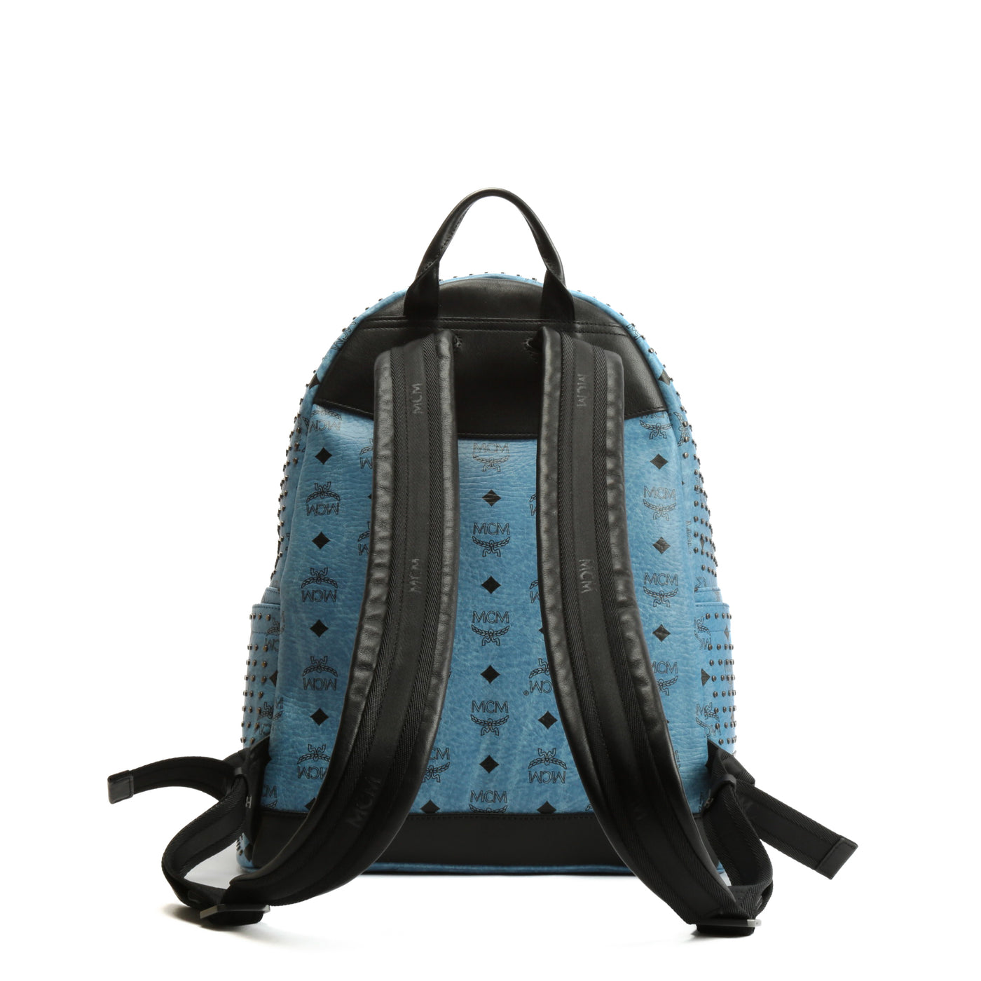 MCM, Bags, Mcm Stark Leather Backpack Blue