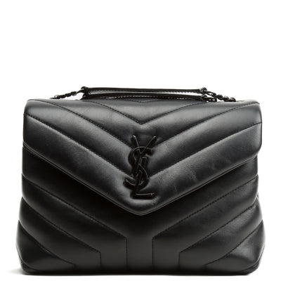 SAINT LAURENT Small Loulou Shoulder Bag - Black