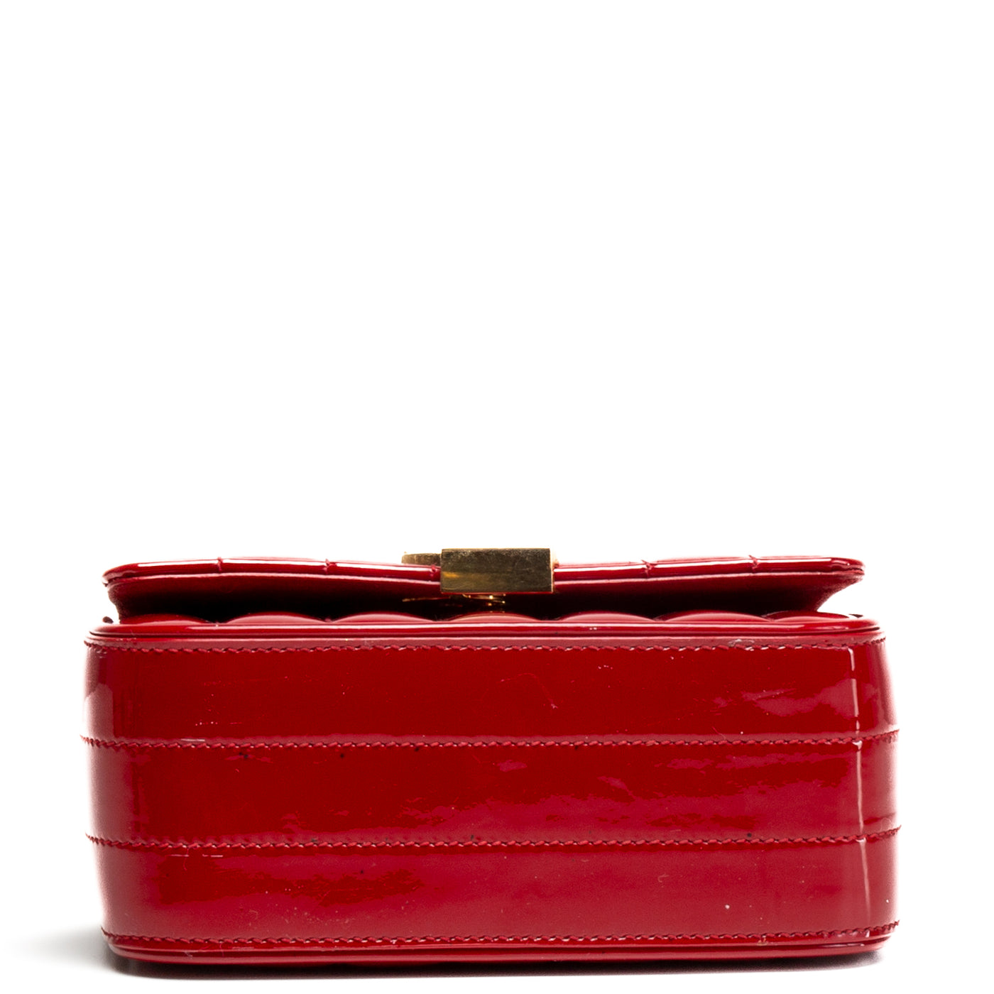 SAINT LAURENT Patent Small Vicky - Red