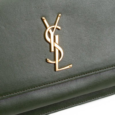 SAINT LAURENT Medium Sunset Bag - Olive Green