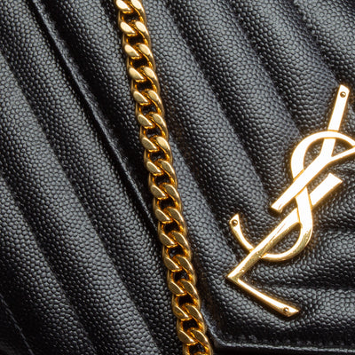 SAINT LAURENT Envelope Wallet on Chain - Black