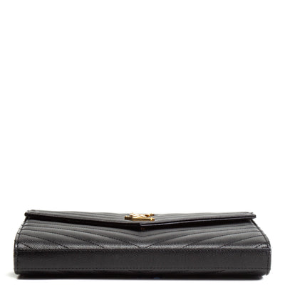 SAINT LAURENT Envelope Wallet on Chain - Black