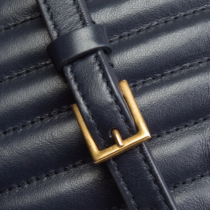 SAINT LAURENT Lou Camera Bag - Navy Blue - OUTLET FINAL SALE