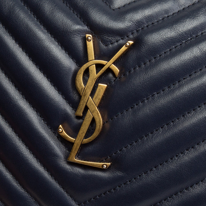 SAINT LAURENT Lou Camera Bag - Navy Blue - OUTLET FINAL SALE