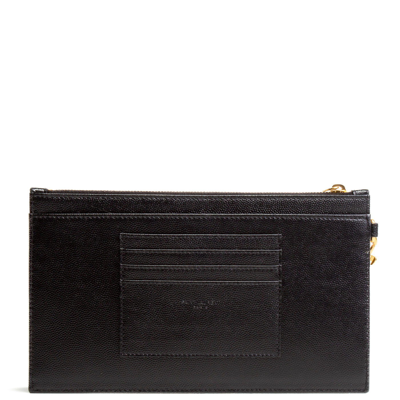 SAINT LAURENT Cassandre Matelasse Large Wristlet - Black