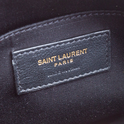 SAINT LAURENT Vinyle Round Camera Bag - Black