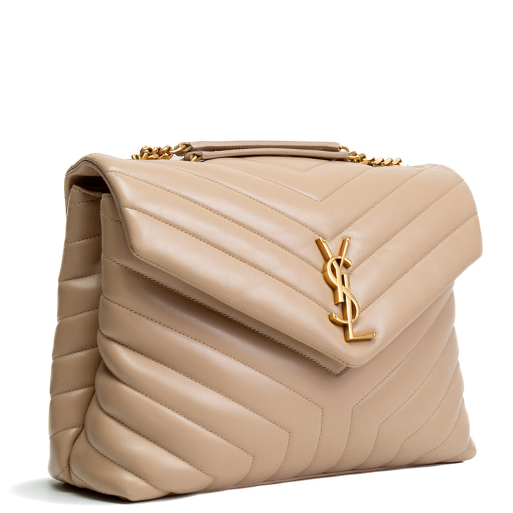 SAINT LAURENT Medium Loulou - Beige