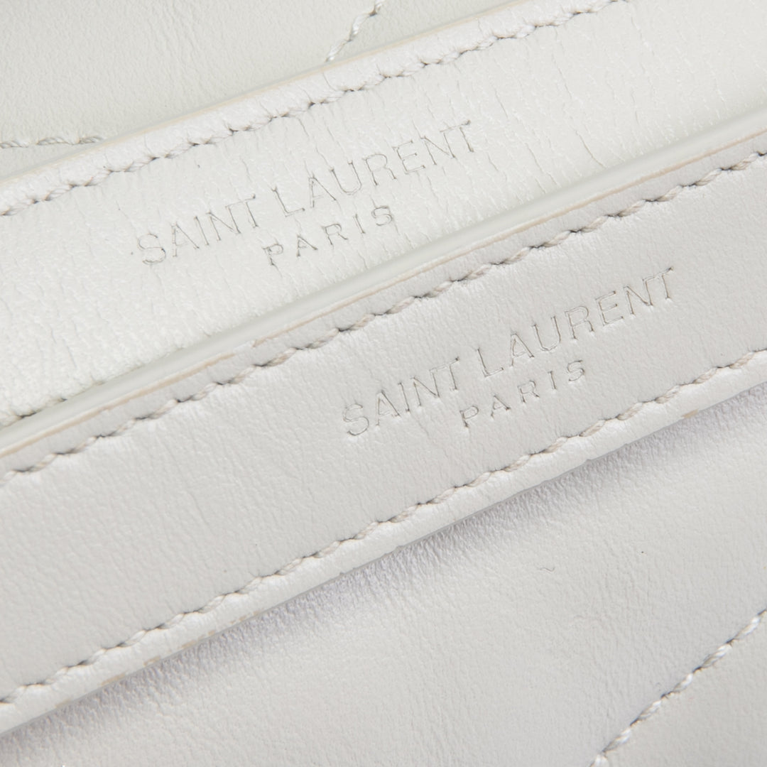 SAINT LAURENT Small Loulou Shoulder Bag - White