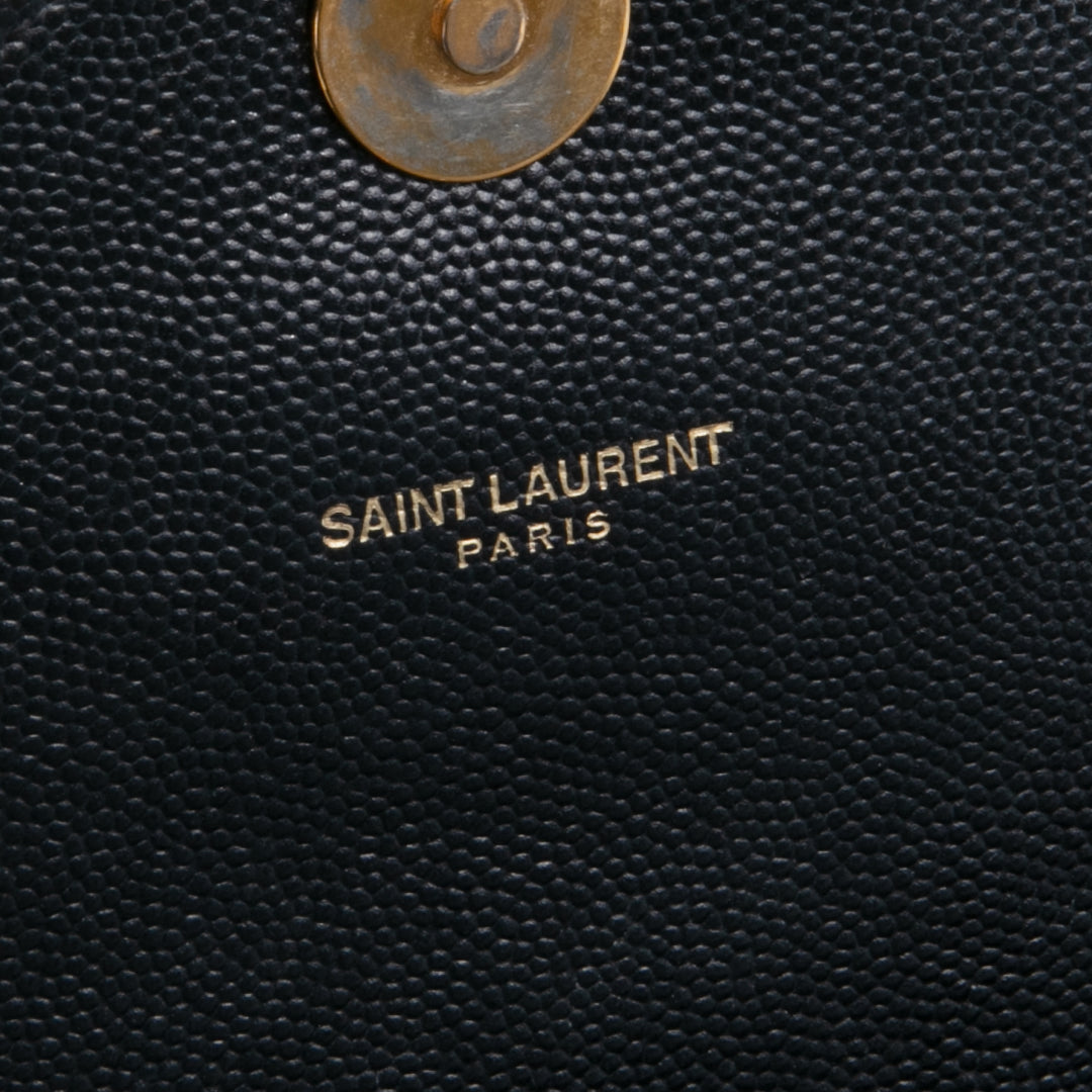 Saint Laurent großer Umschlagklappenbeutel - schwarz