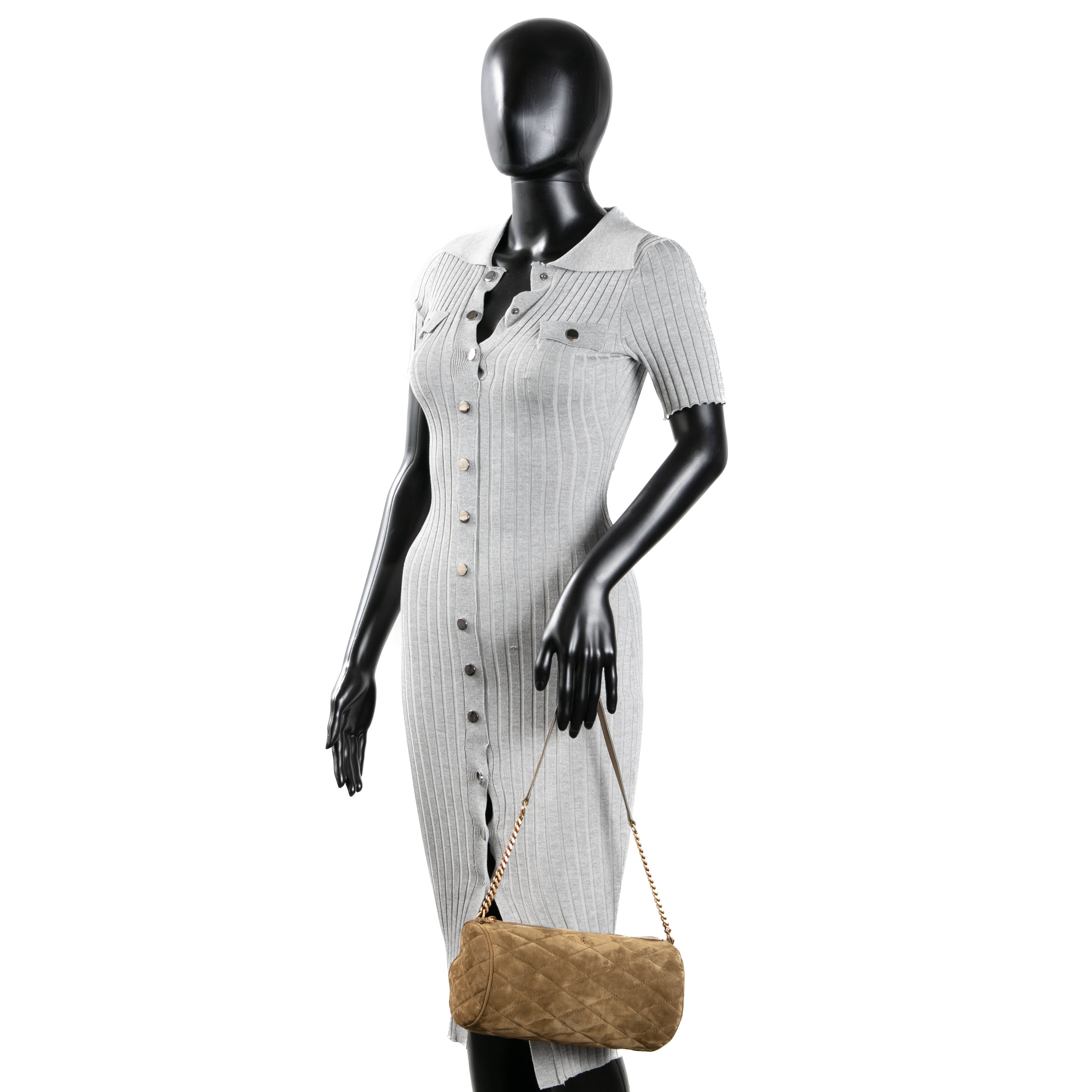 SAINT LAURENT Small Sade Tube Bag - Olive Green – ALB