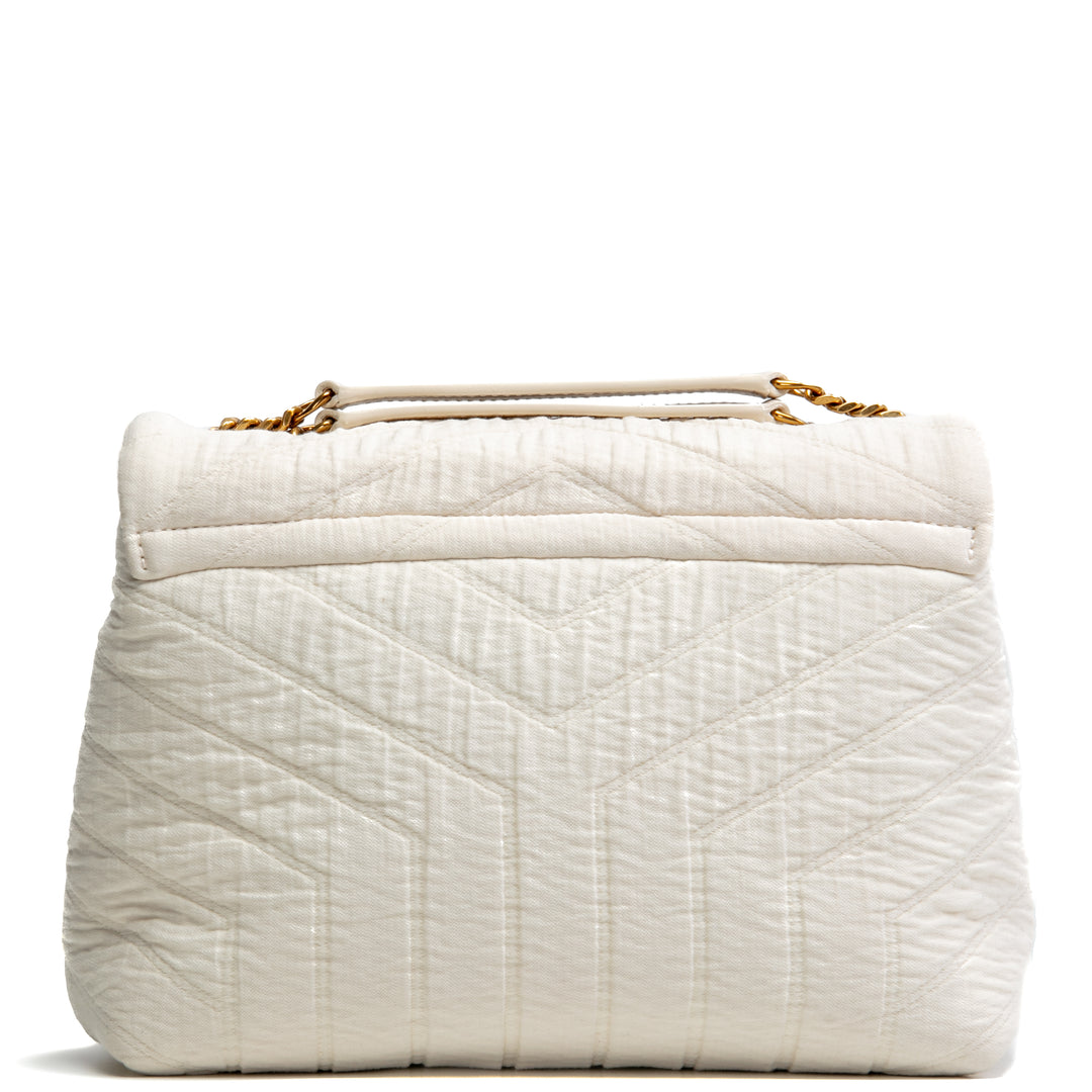 SAINT LAURENT Loulou Shoulder Bag - Cream