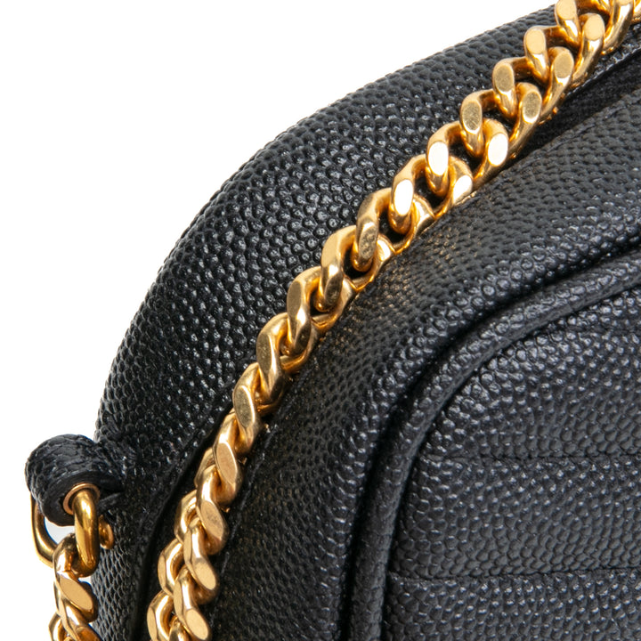 SAINT LAURENT Mini Lou Camera Bag- Black