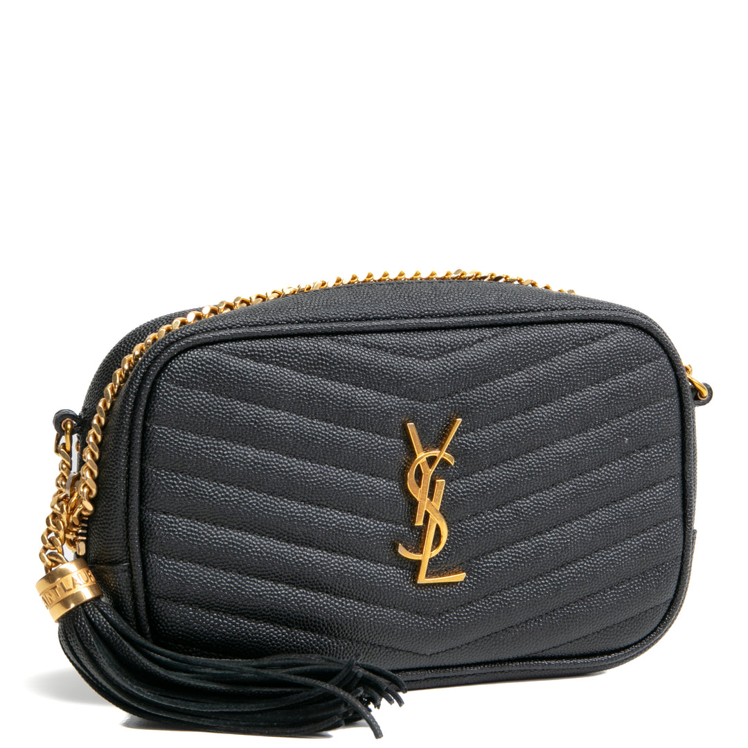 SAINT LAURENT Mini Lou Camera Bag- Black