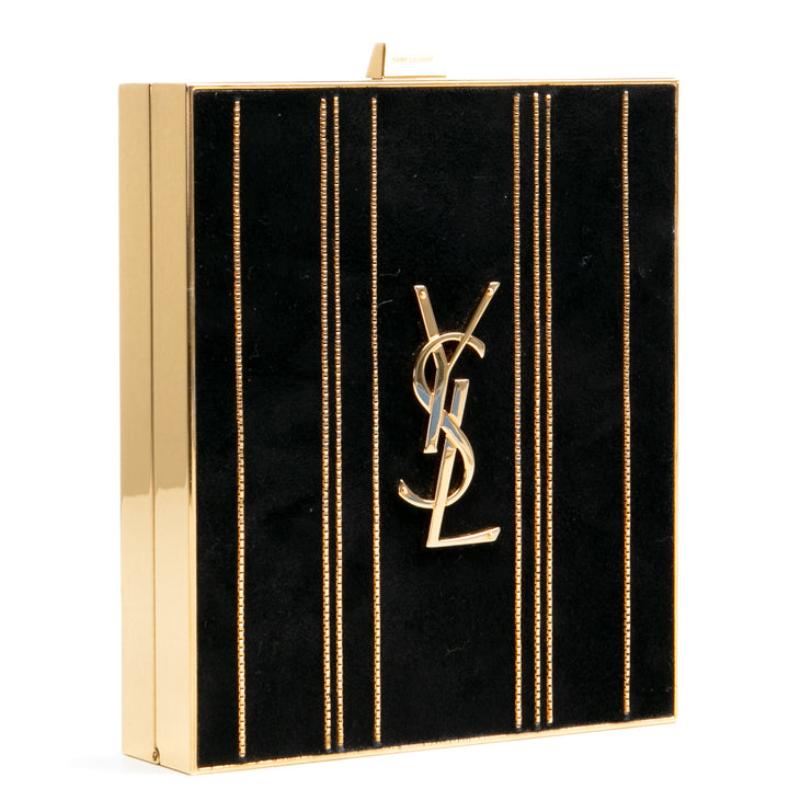 SAINT LAURENT Tuxedo Box Clutch - Black