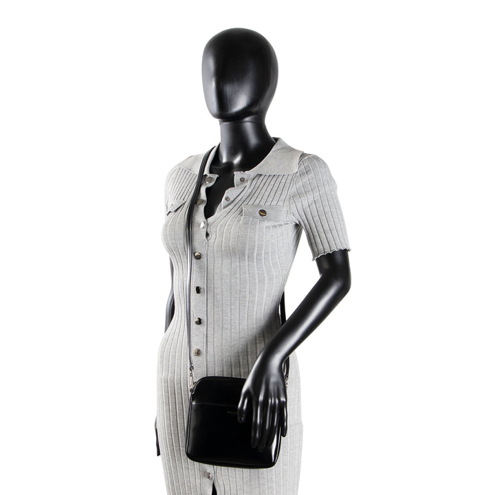 SAINT LAURENT Brushed Calfskin Mini Camera Bag - Black