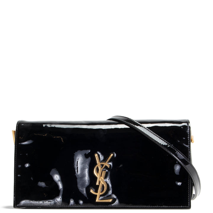 SAINT LAURENT Kate Patent Shoulder Bag - Black OUTLET FINAL SALE