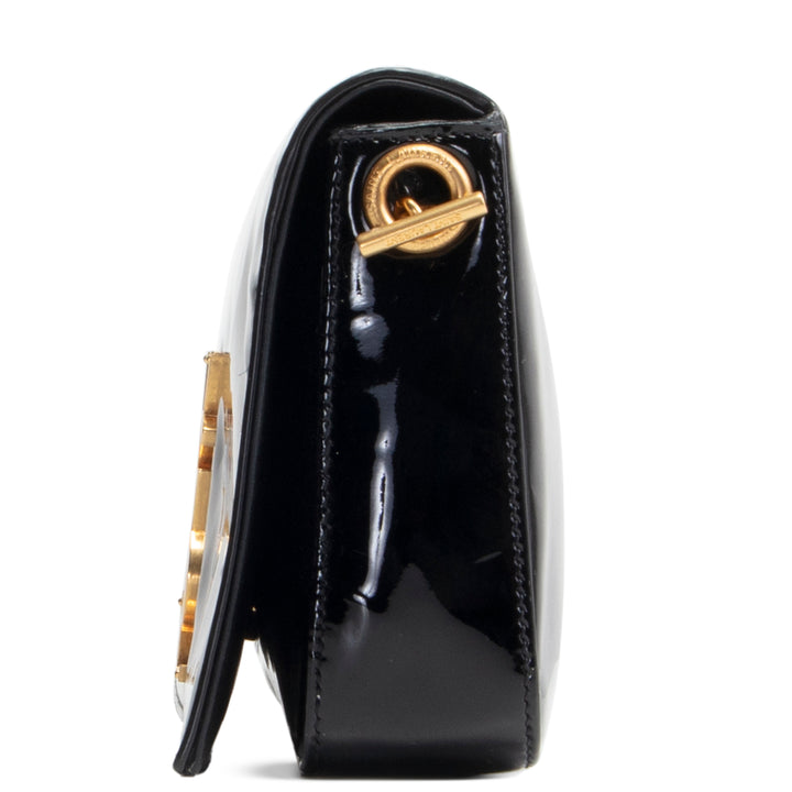 SAINT LAURENT Kate Patent Shoulder Bag - Black OUTLET FINAL SALE