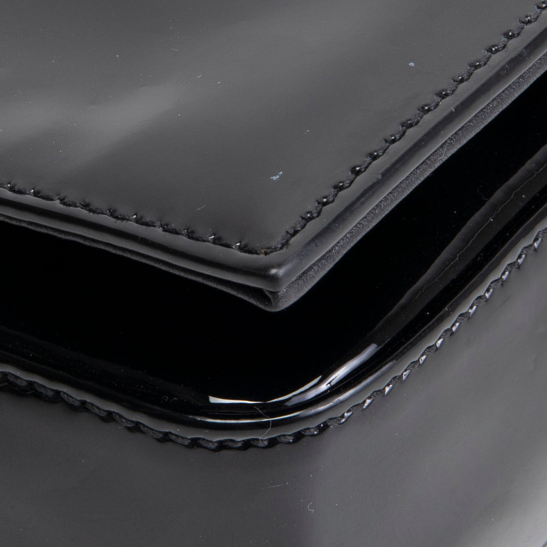 SAINT LAURENT Kate Patent Shoulder Bag - Black OUTLET FINAL SALE