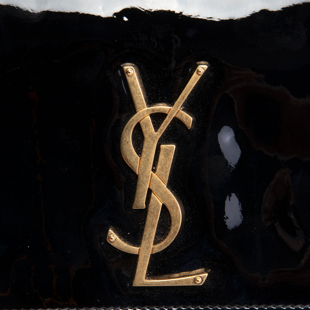 SAINT LAURENT Kate Patent Shoulder Bag - Black OUTLET FINAL SALE