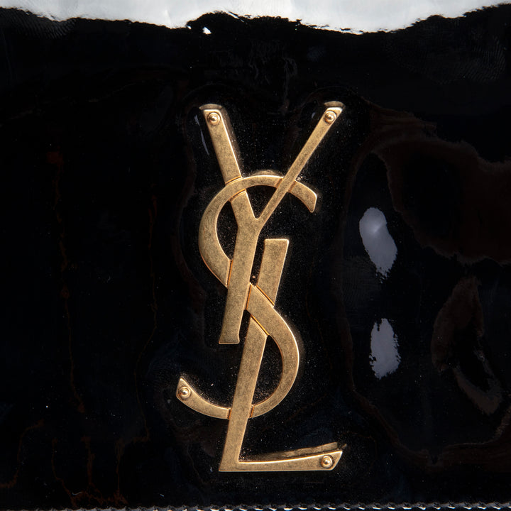 SAINT LAURENT Kate Patent Shoulder Bag - Black OUTLET FINAL SALE