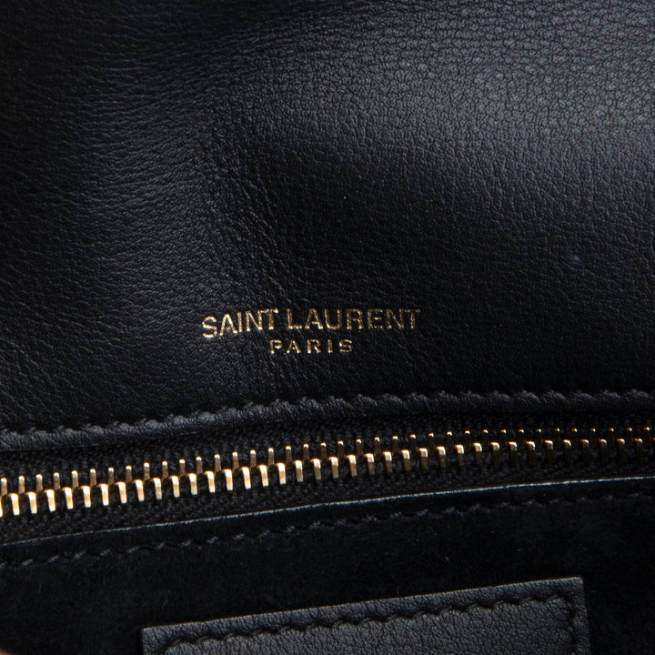 SAINT LAURENT Kate Patent Shoulder Bag - Black OUTLET FINAL SALE