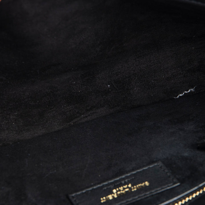 SAINT LAURENT Kate Patent Shoulder Bag - Black OUTLET FINAL SALE