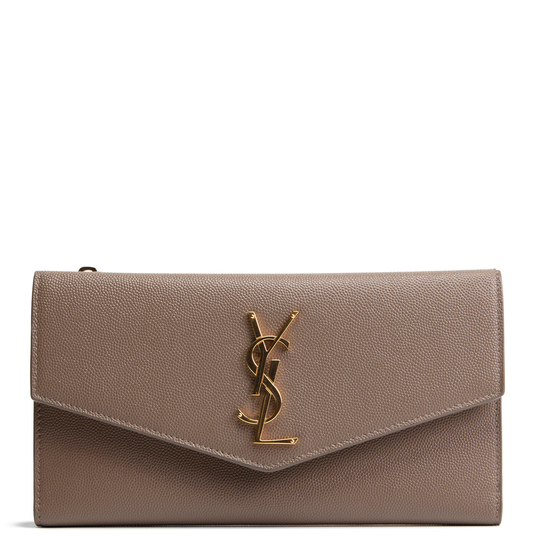 SAINT LAURENT Large Uptown Wallet Brown – ALB - Main Image